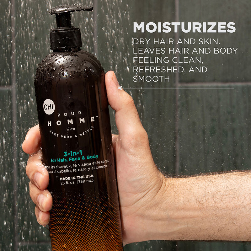 Pour Homme 3 in 1 Hair Face and Body Wash - 11.5 Ounces, , large image number null